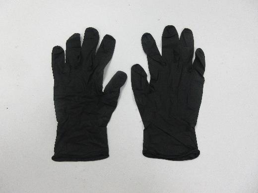 3.2mil (3.3g-3.7g) Powder Free Nitrile Examination Gloves (Extra Small/6, Black)