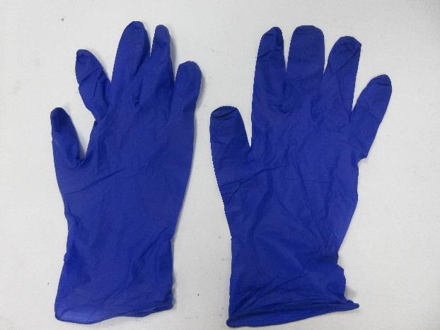 Guantes de examen de nitrilo sin polvo de 2.2mil (2.7g-3.1g) (Small/7, Cobalt Blue)